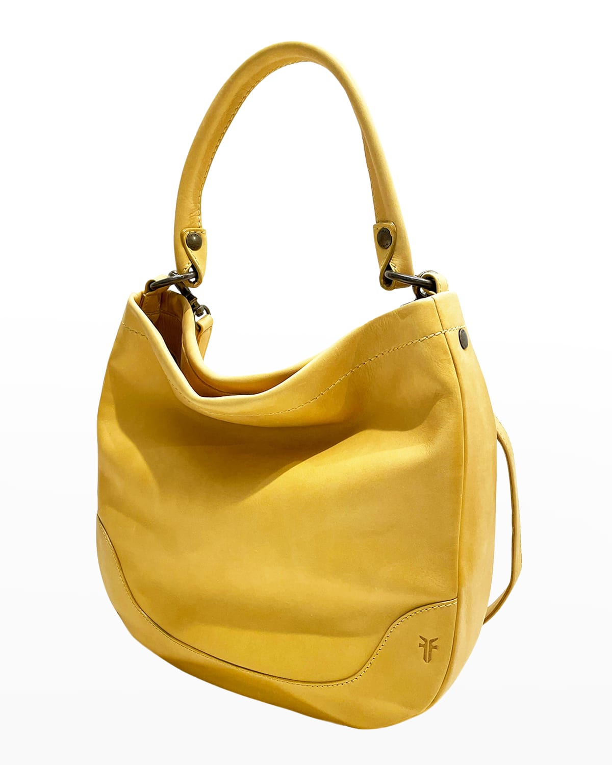 Frye Melissa Hobo Italian Leather Bag In Yellow