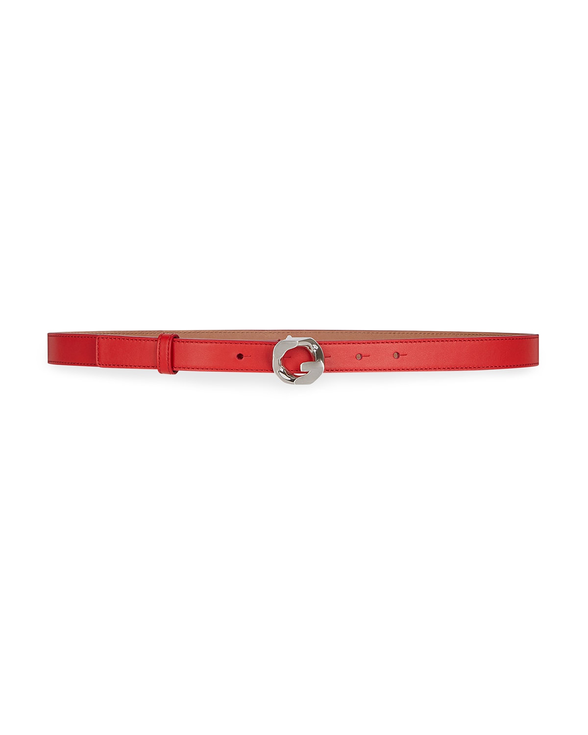 Givenchy 'g' Chain Buckle Leather Belt In Red