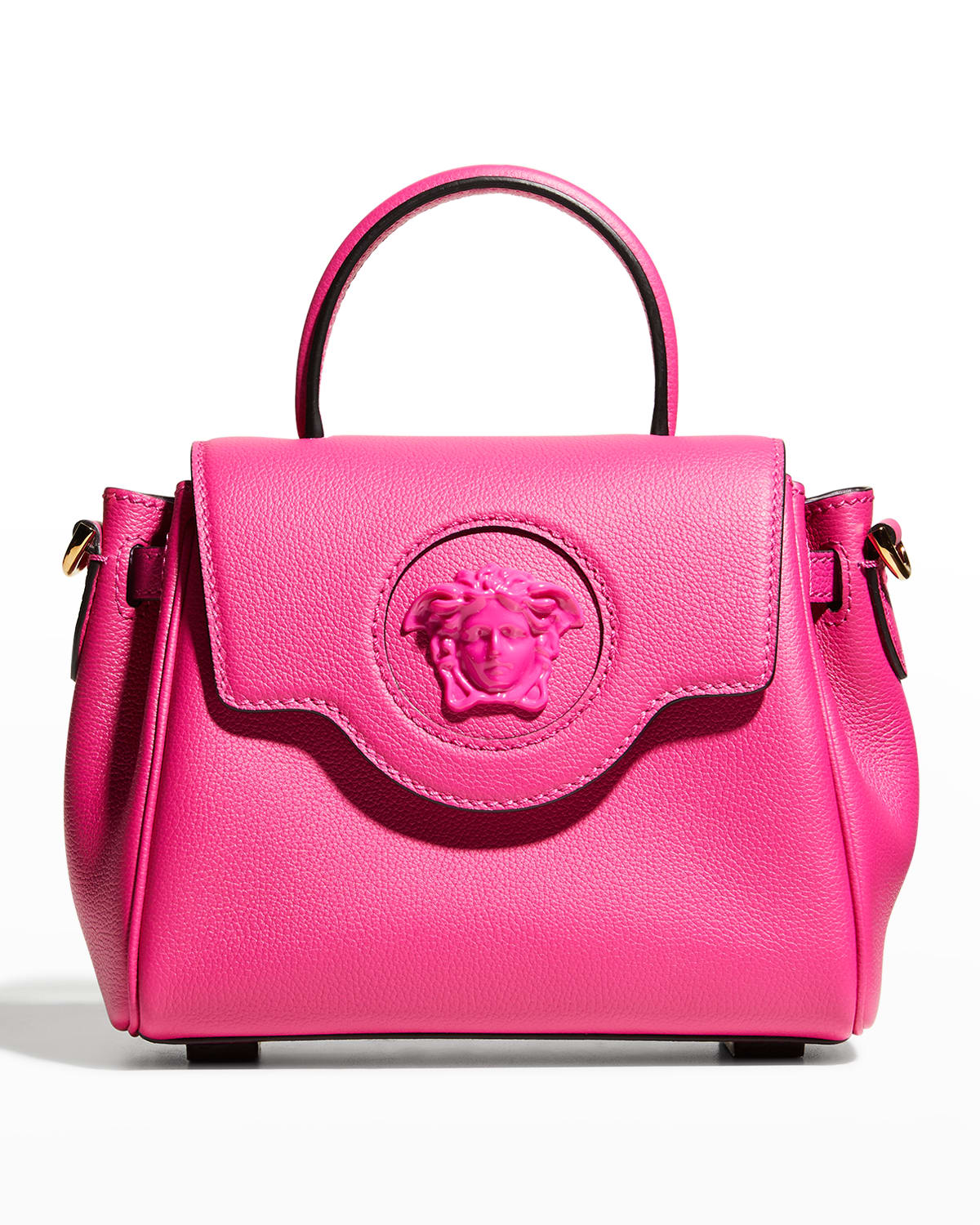 Versace La Medusa Small Handbag In Hot Pink