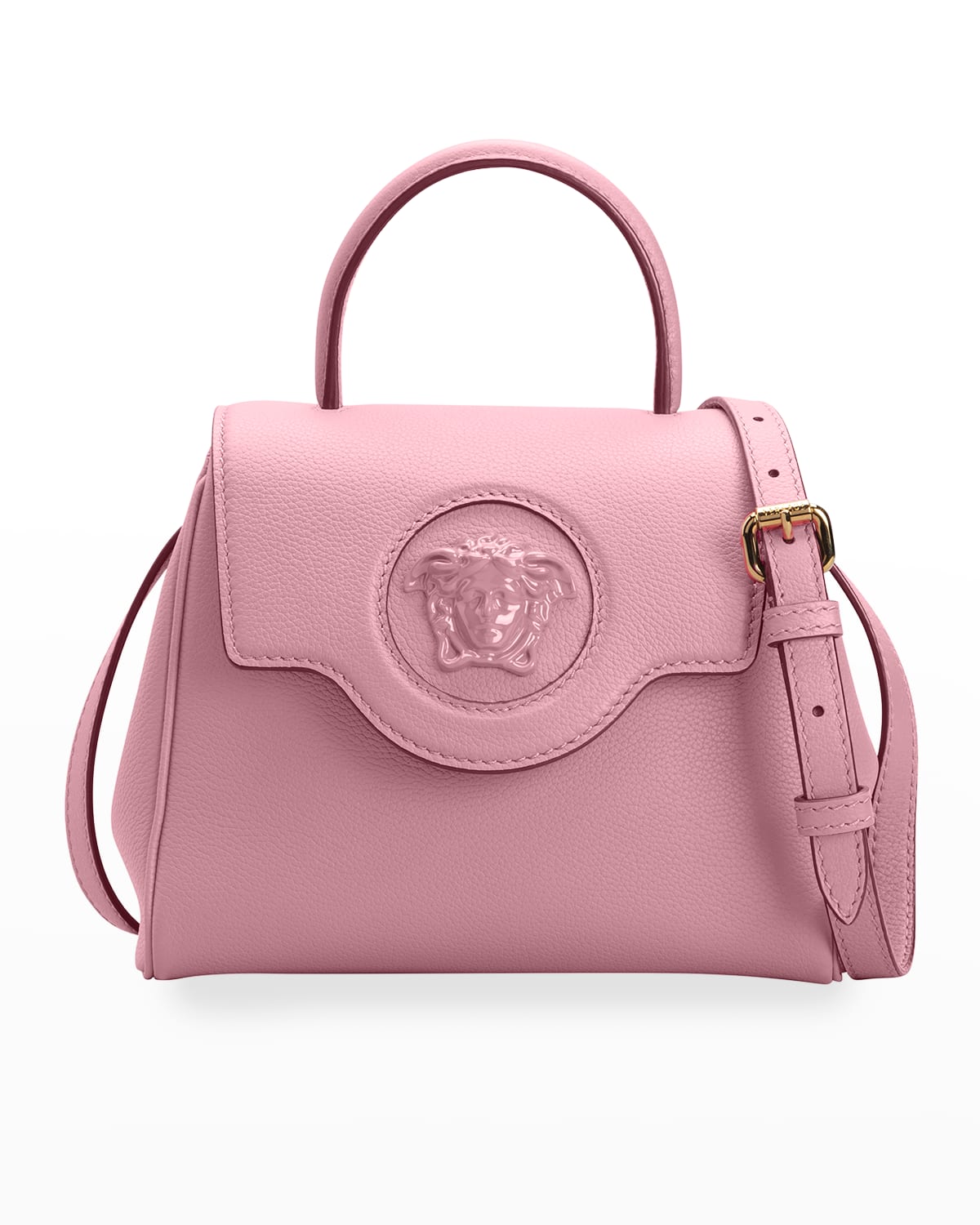 Versace La Medusa Small Handbag In Baby Pink