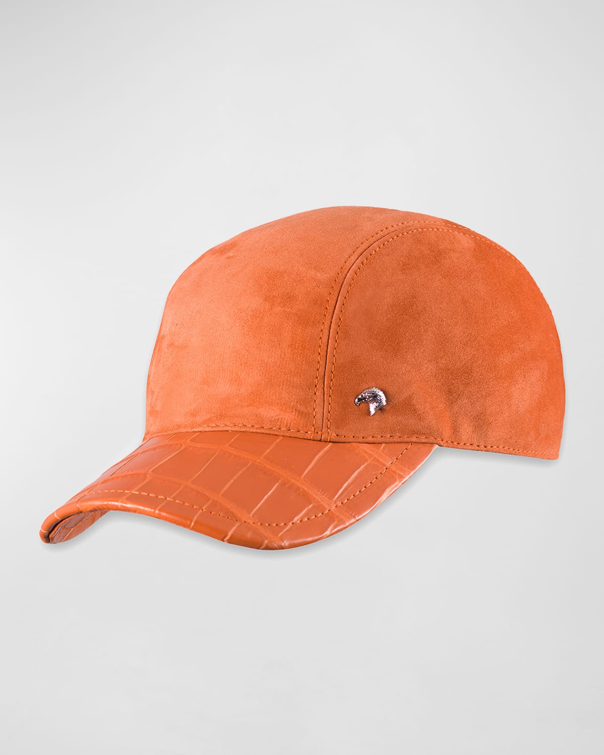 Men's Eagle Suede/Crocodile Leather Baseball Hat