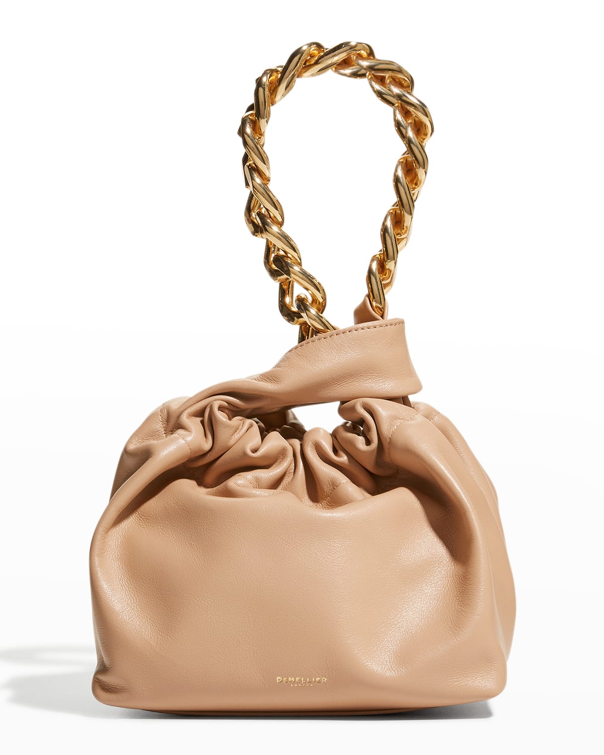 DeMellier Santa Monica Leather Top Handle Bag w Chain Smart Closet