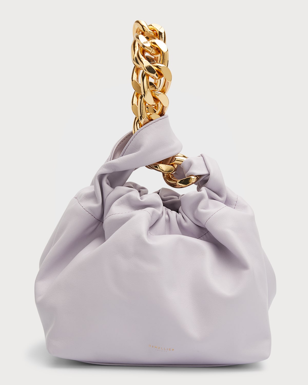 Demellier Santa Monica Leather Top-handle Bag W/ Chain In Lilac Smooth