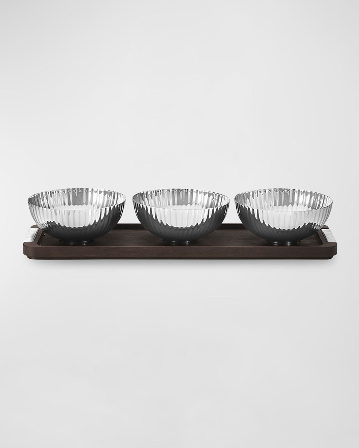 Georg Jensen Bernadotte Bowl And Tray Set, 4 Pieces