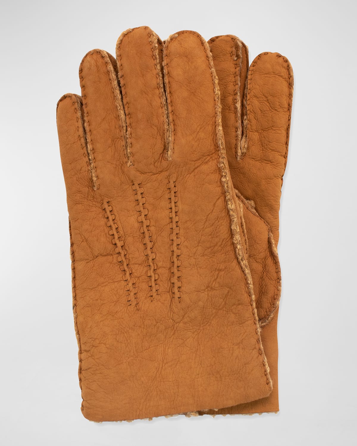 Men's Curly Shearling Gloves