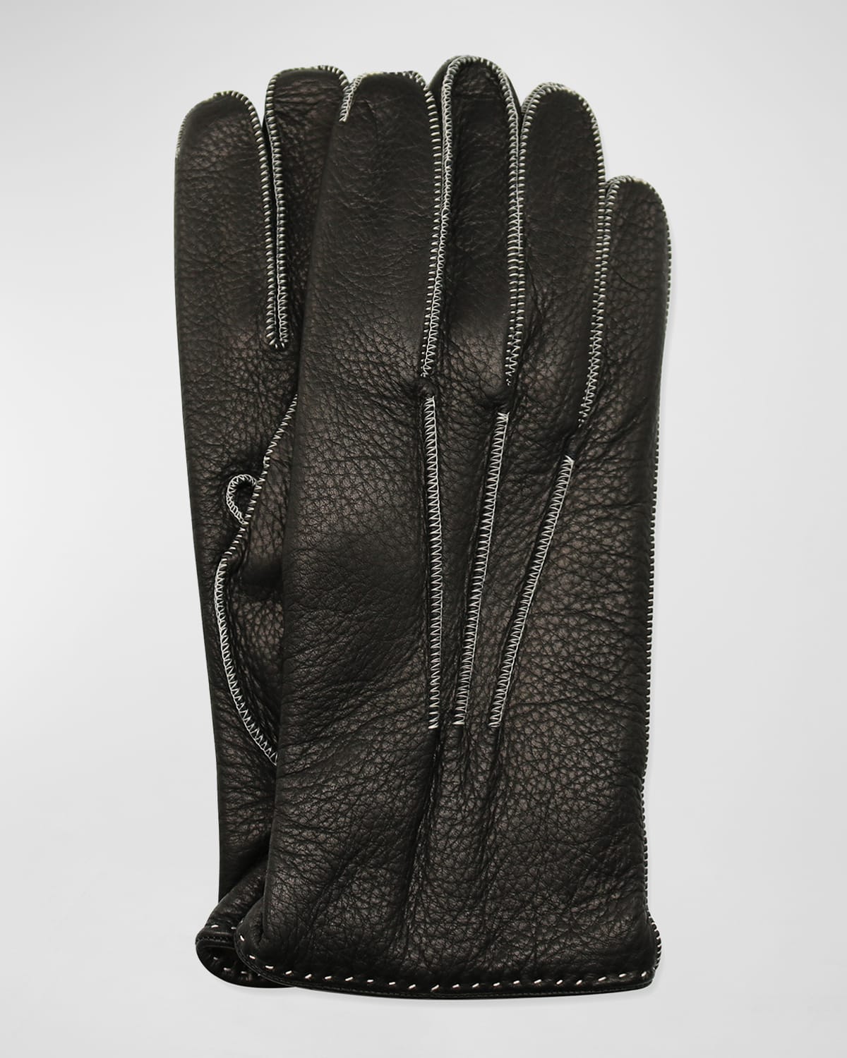 Men's Deerskin Gloves w/ Contrast Stitching