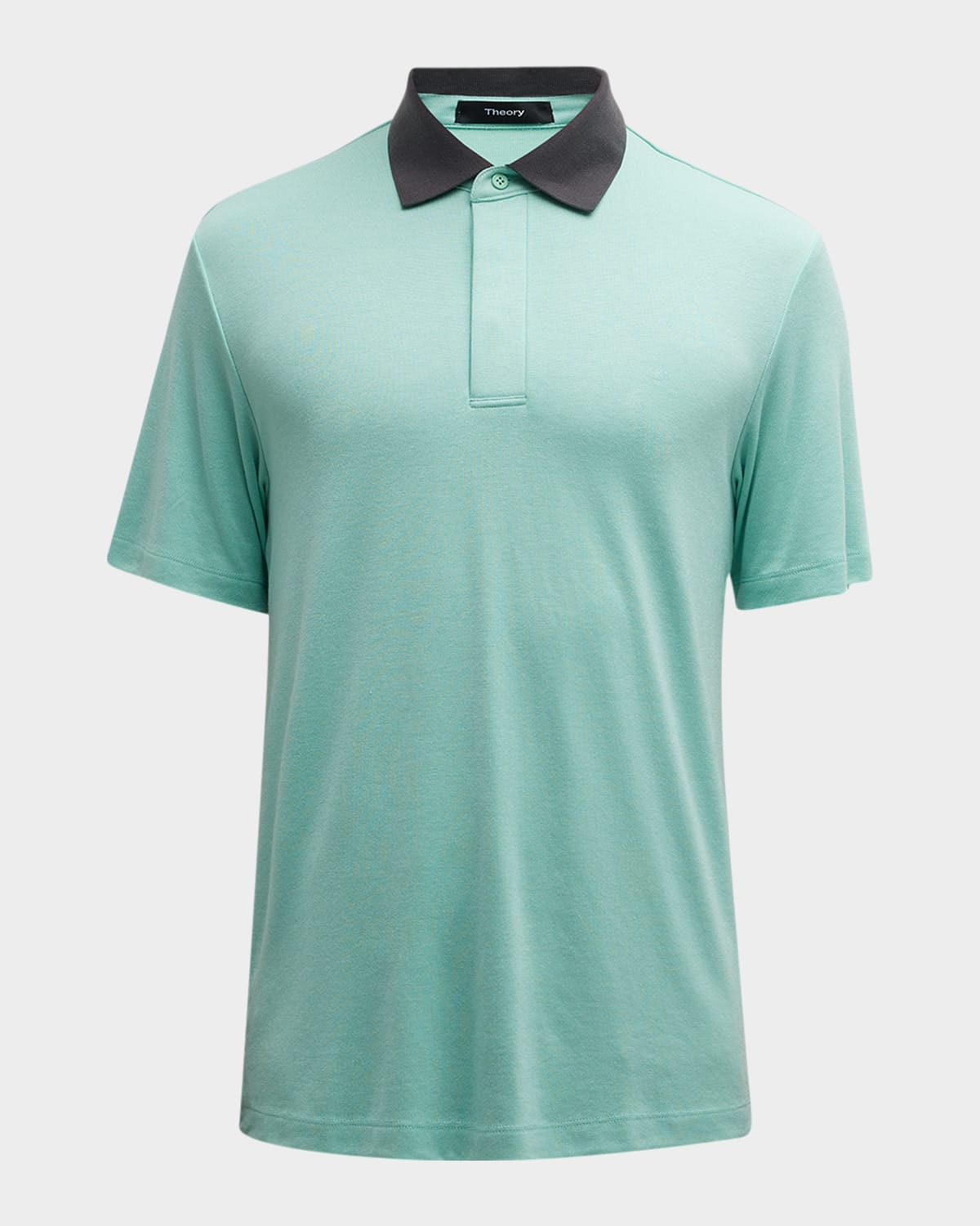 Theory Kayser Regular Fit Short Sleeve Polo In Celadon