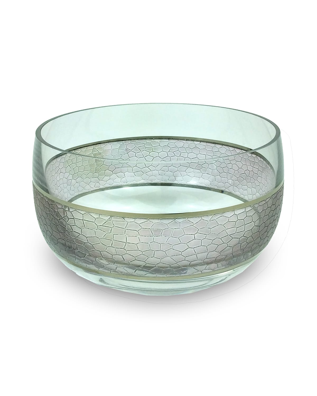 Shop Michael Wainwright Panthera Medium Glass Bowl In Platinum