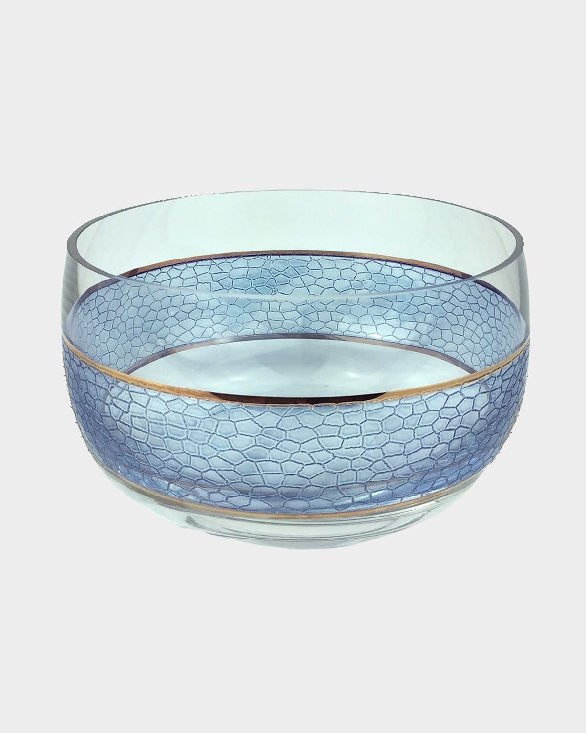 Shop Michael Wainwright Panthera Medium Glass Bowl In Indigo