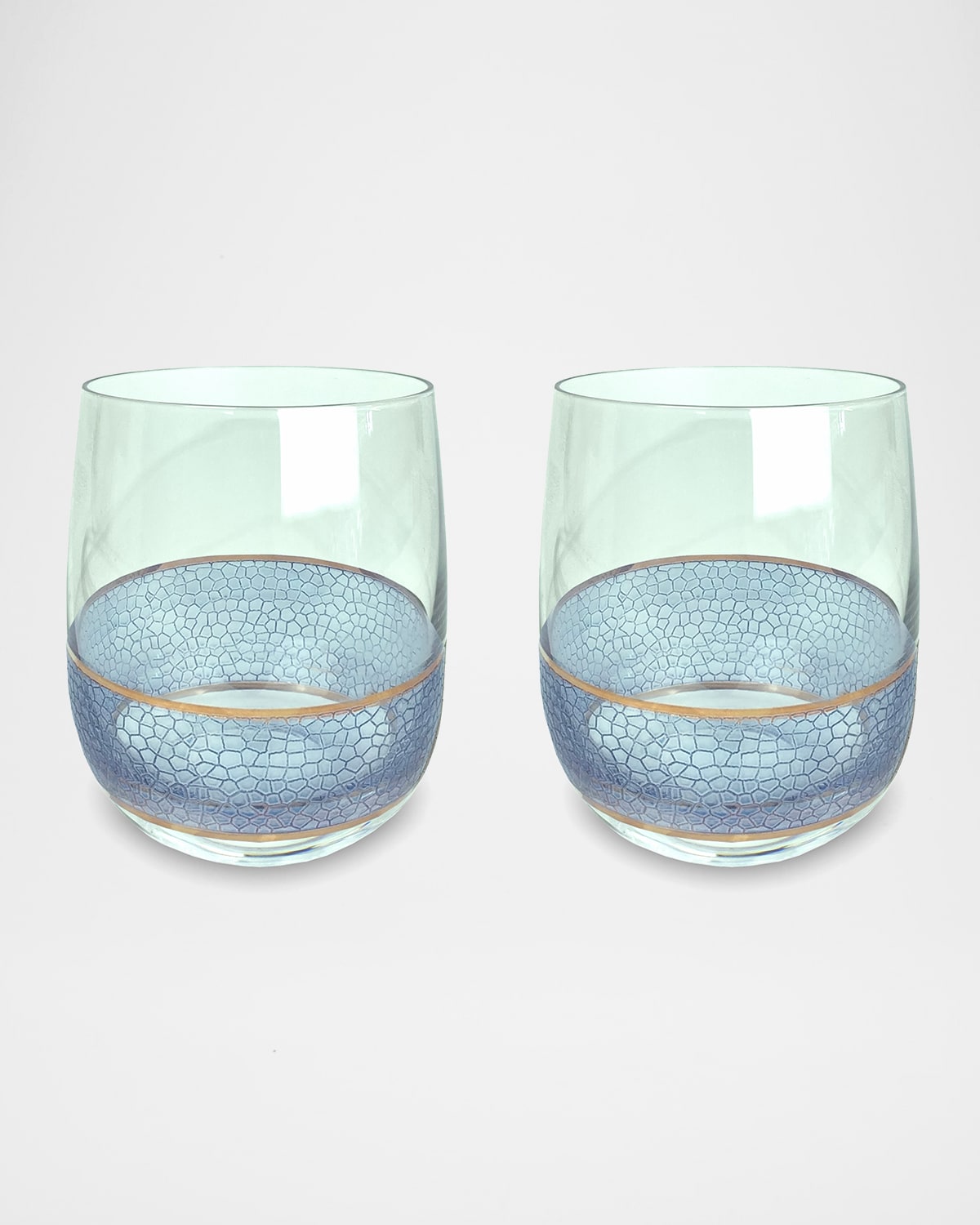 Michael Wainwright Panthera Double Old-fashioned Glasses, Set Of 2 In Indigo