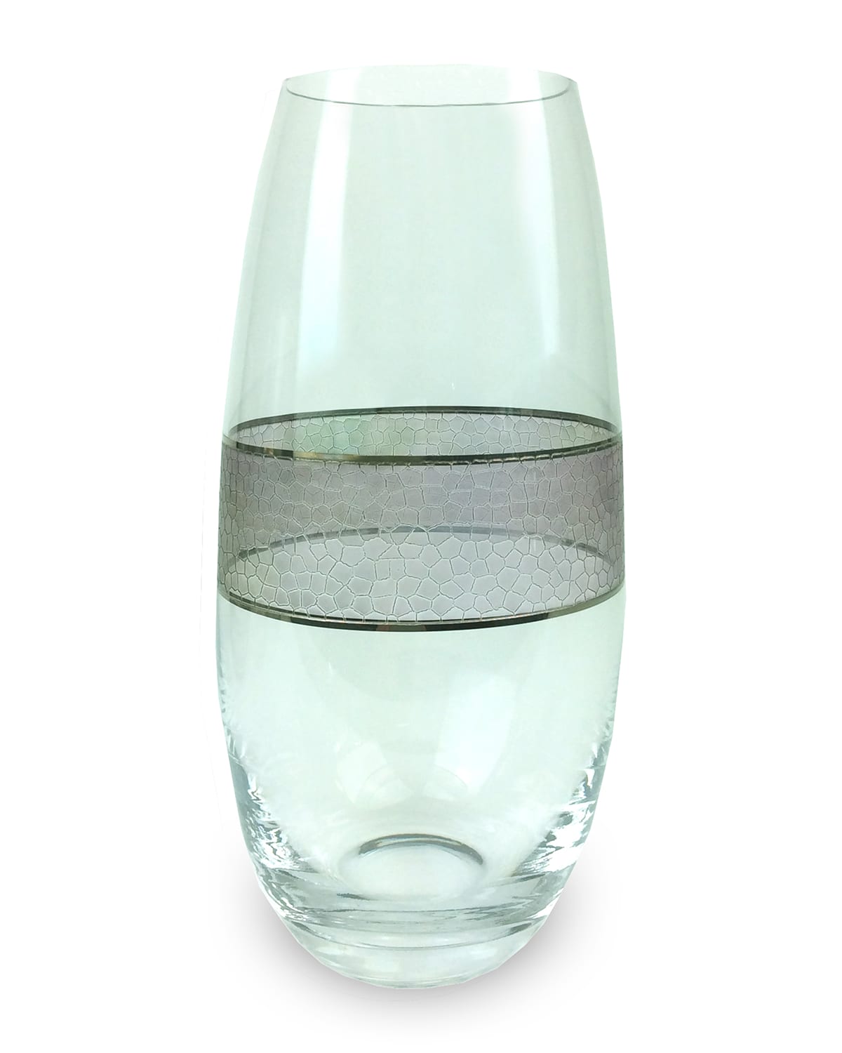 Shop Michael Wainwright Panthera Glass Vase In Platinum