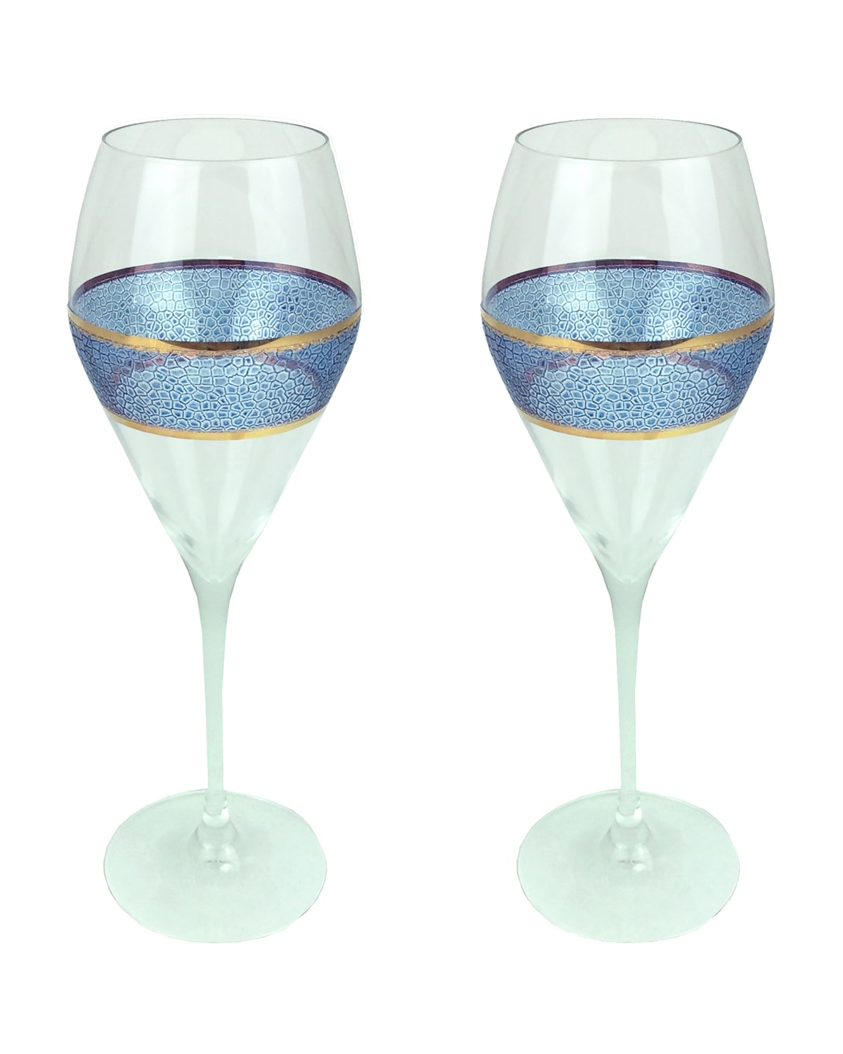 Shop Michael Wainwright Panthera Champagne Glasses, Set Of 2 In Indigo