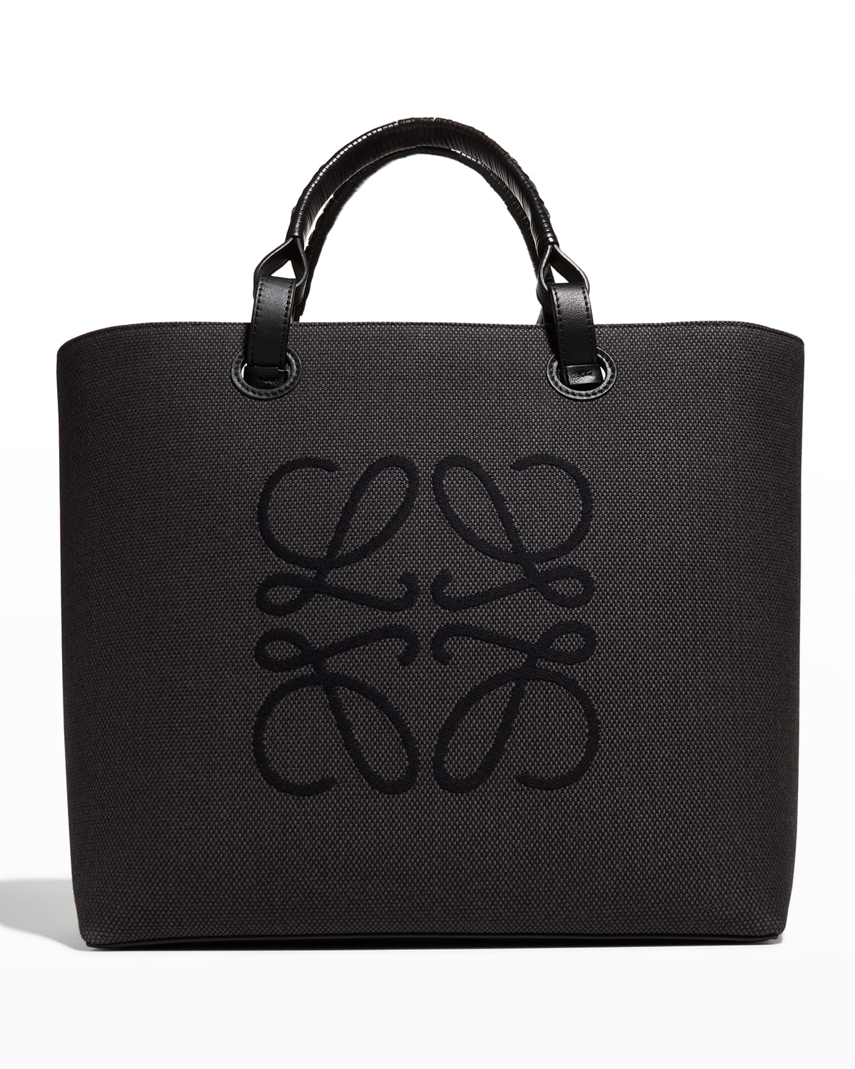 Loewe Anagram Shopping Tote Bag In Anthracite