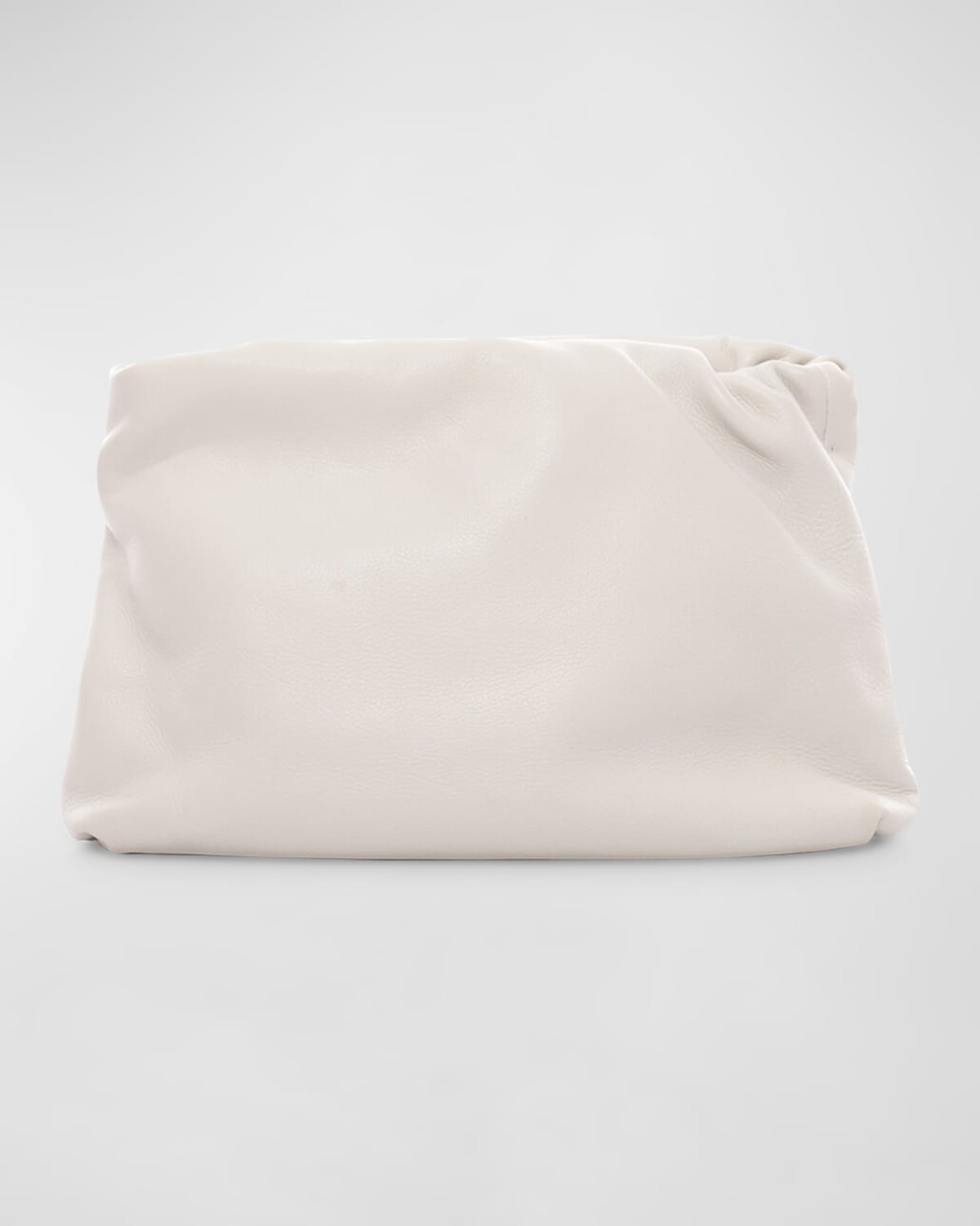 The Row Bourse Calfskin Clutch Bag In Ivory