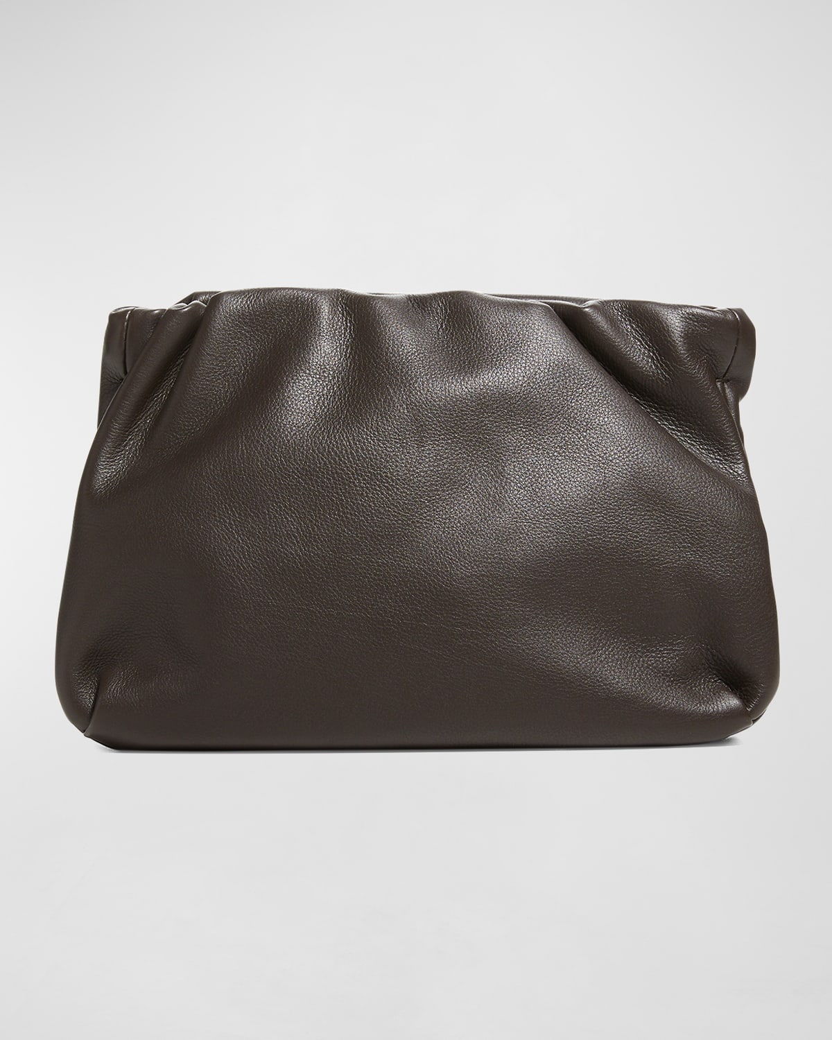 The Row Bourse Calfskin Clutch Bag In Espresso