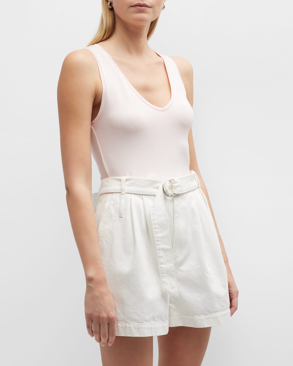Majestic Soft-touch V-neck Tank In Poudre