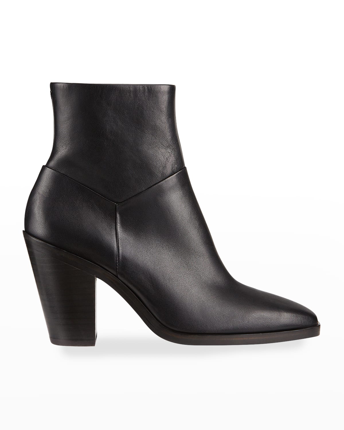 Axel Leather Square-Toe Booties