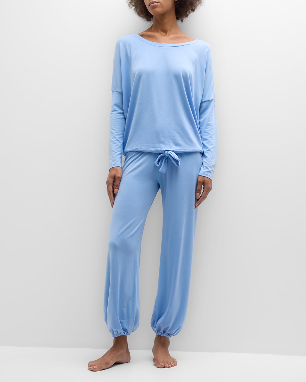 Eberjey Gisele Slouchy Pajama Set In Vista Blue