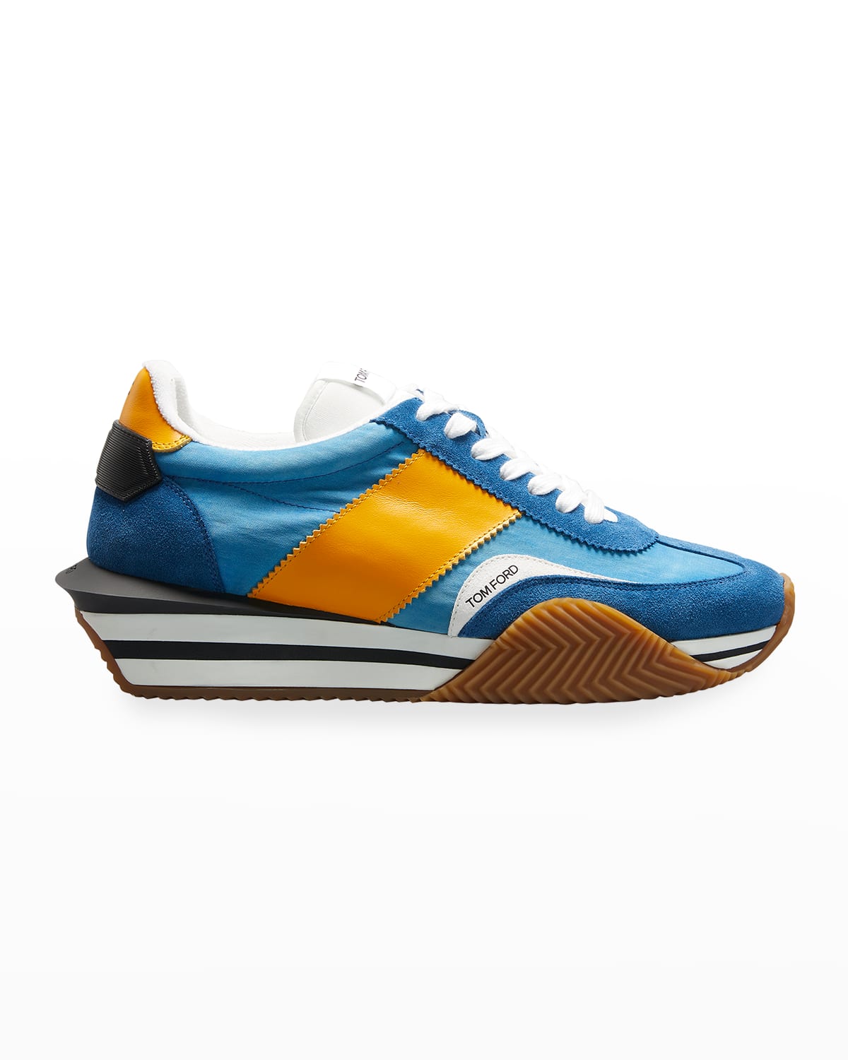 Tom Ford Men's James Colorblock Platform Low-top Sneakers In Lanvender