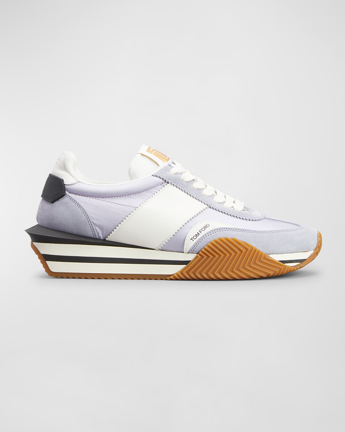 Tom Ford James Low Top Sneakers In Pale Blue/white