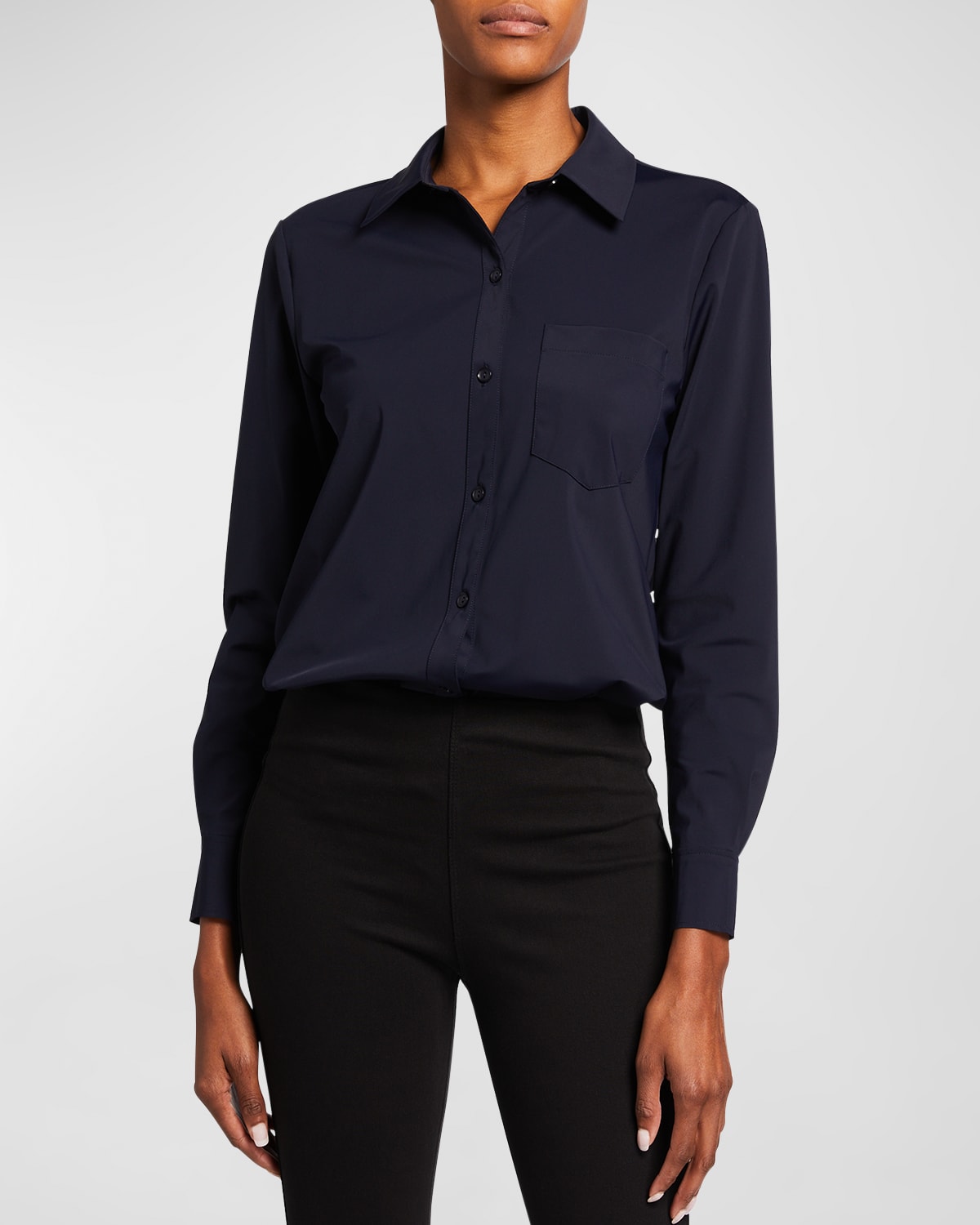 Lyssé Schiffer Button Down Shirt In True Navy In Navy