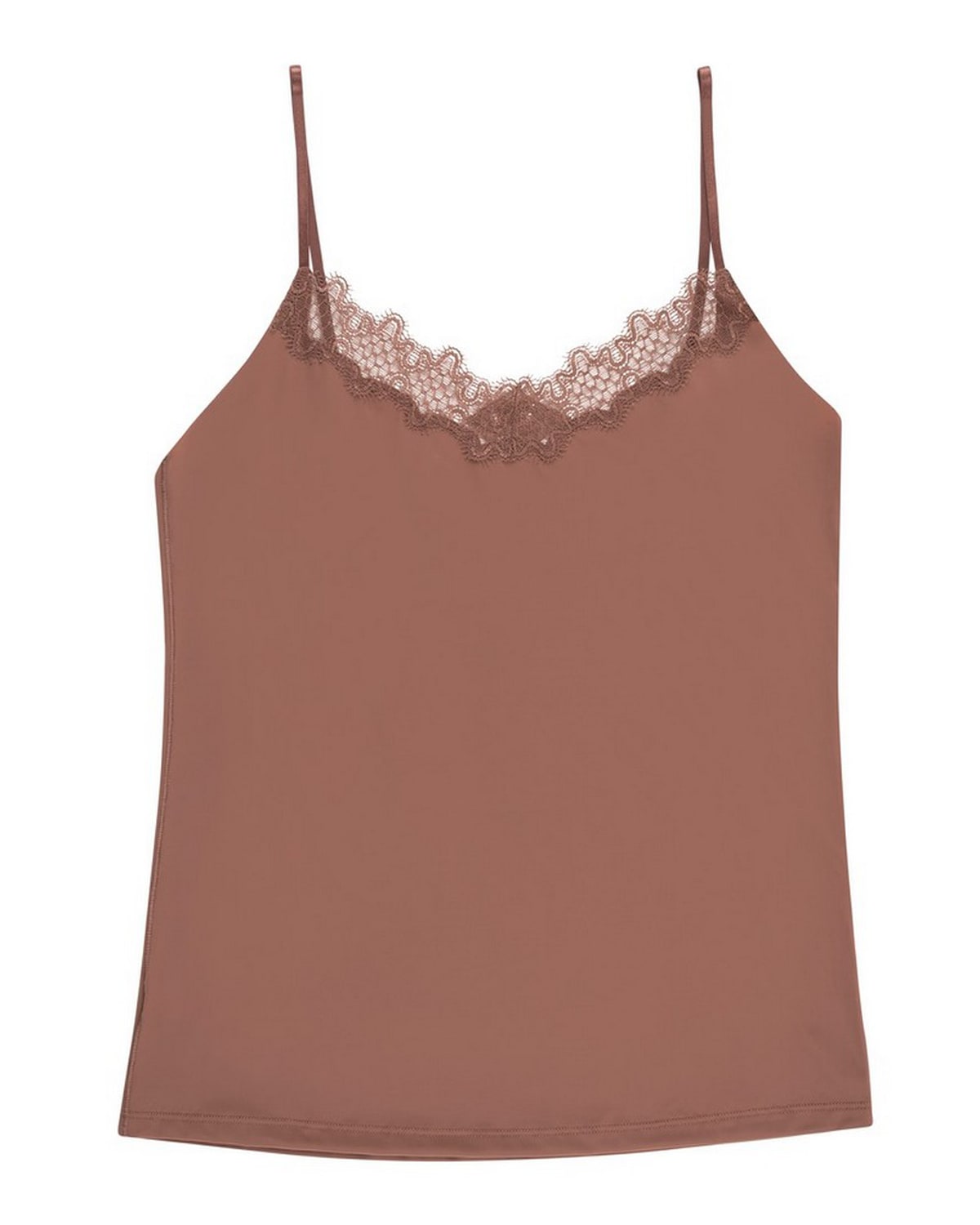 Uwila Warrior Happy Seams Lace-trim Camisole In Toffee
