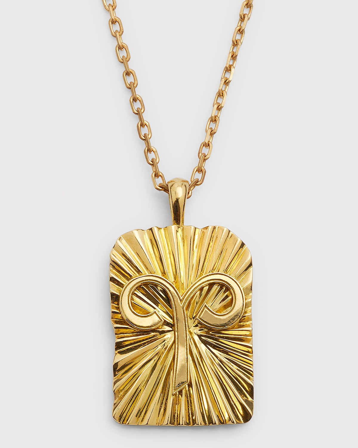 18k Yellow Gold Leo Pendant Necklace