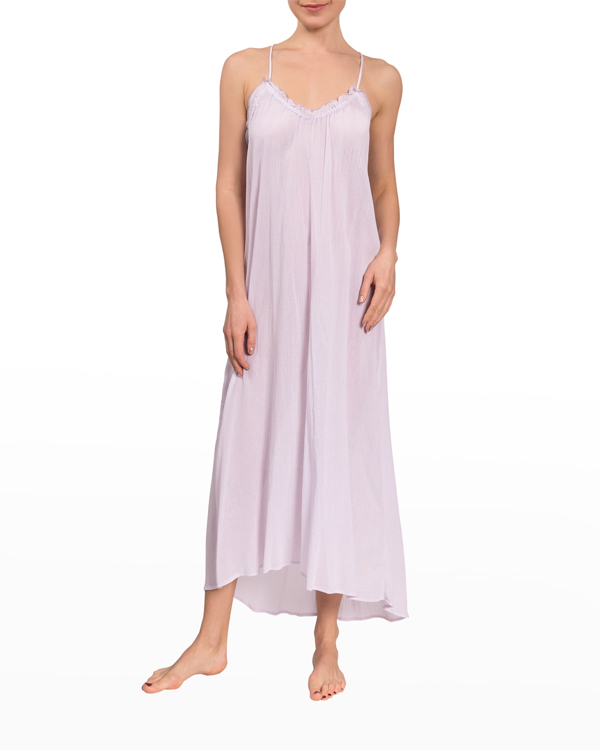 Everyday Ritual Grace Racerback High-low Nightgown In Lavender