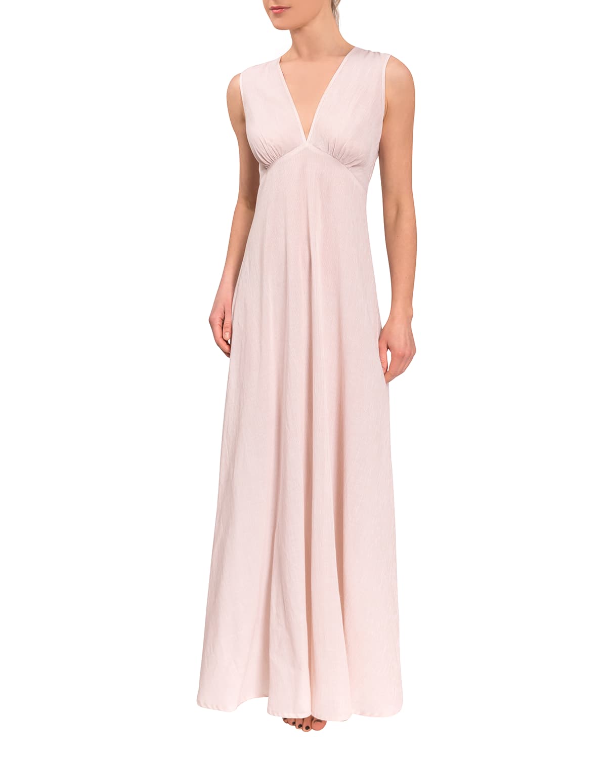 Everyday Ritual Amelia Sleeveless Empire Nightgown In Wheat