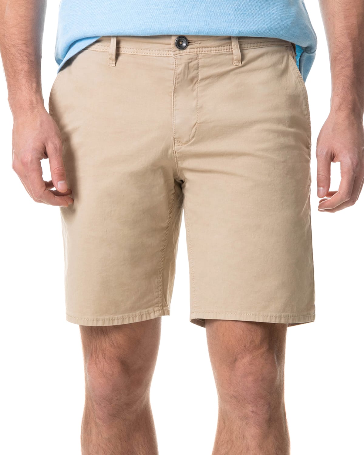 Rodd & Gunn The Peaks Cotton-blend Over-dyed Classic Fit Shorts In Sand