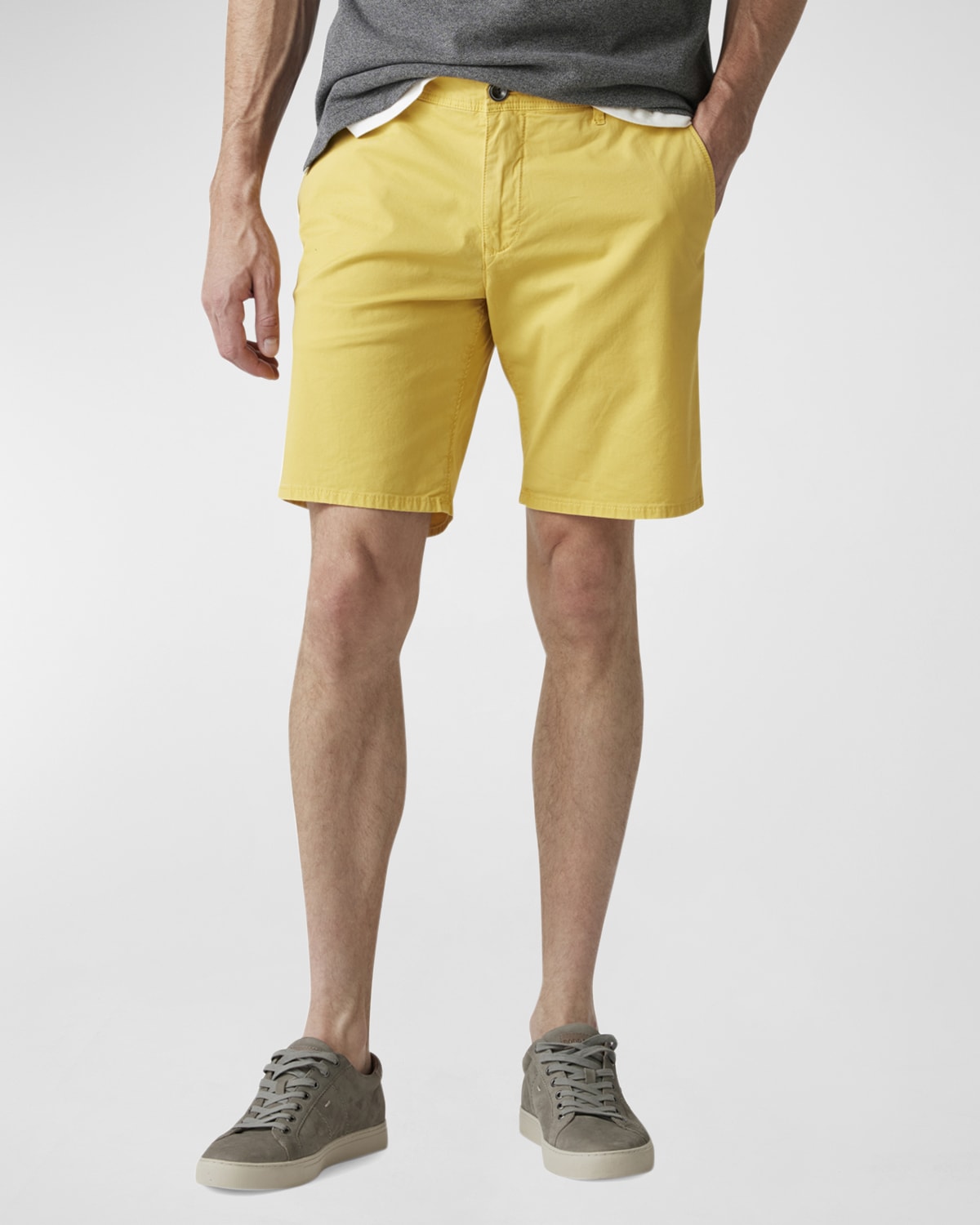 Rodd & Gunn The Peaks Cotton-blend Over-dyed Classic Fit Shorts In Sky