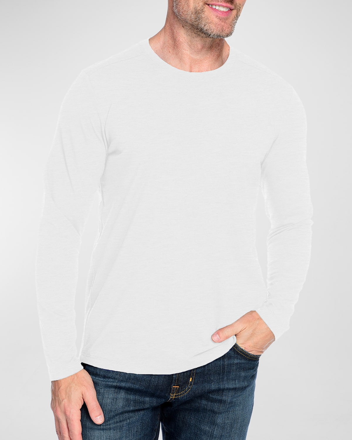 Fisher + Baker Men's Mission Heathered Performance T-shirt In White