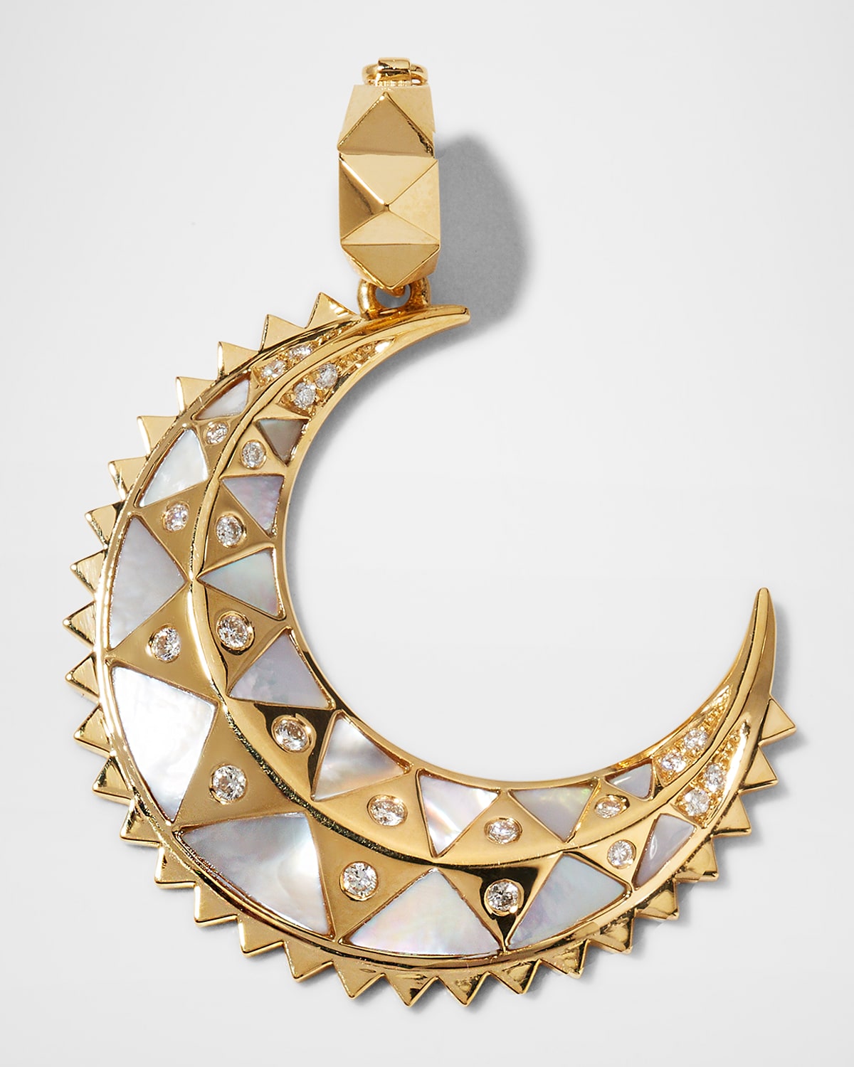 Harwell Godfrey 18k Iridescent Mini Crescent Moon Pendant