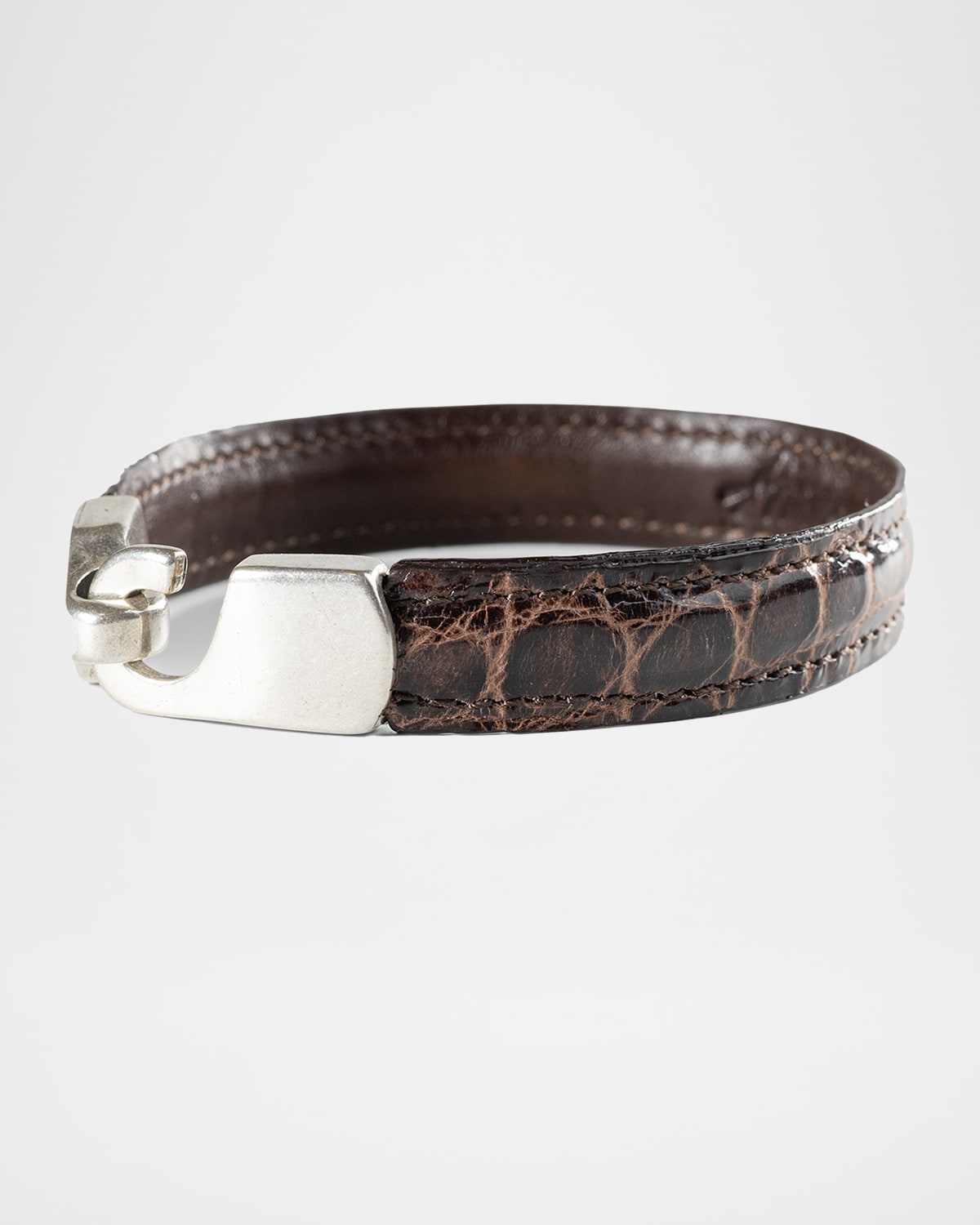 Men's Alligator Leather Bracelet