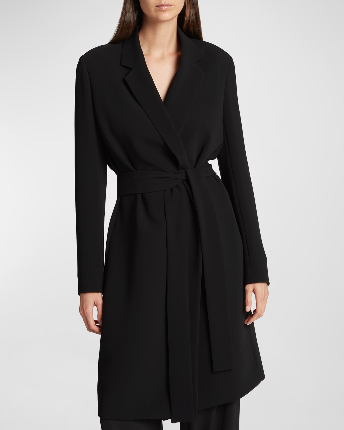 THE ROW Harri Belted Crepe Coat Smart Closet