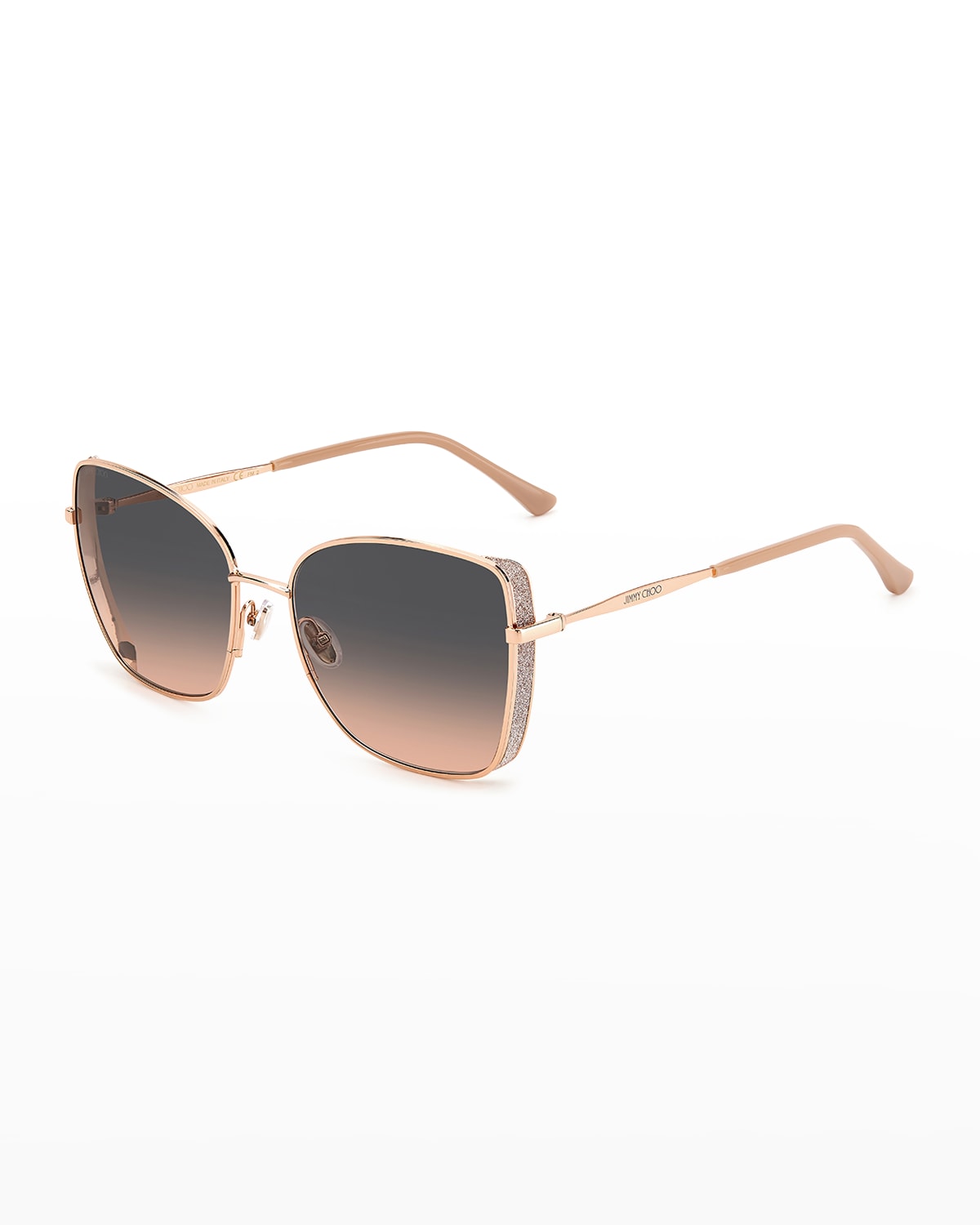 Jimmy Choo Alexis Stainless Steel Butterfly Sunglasses