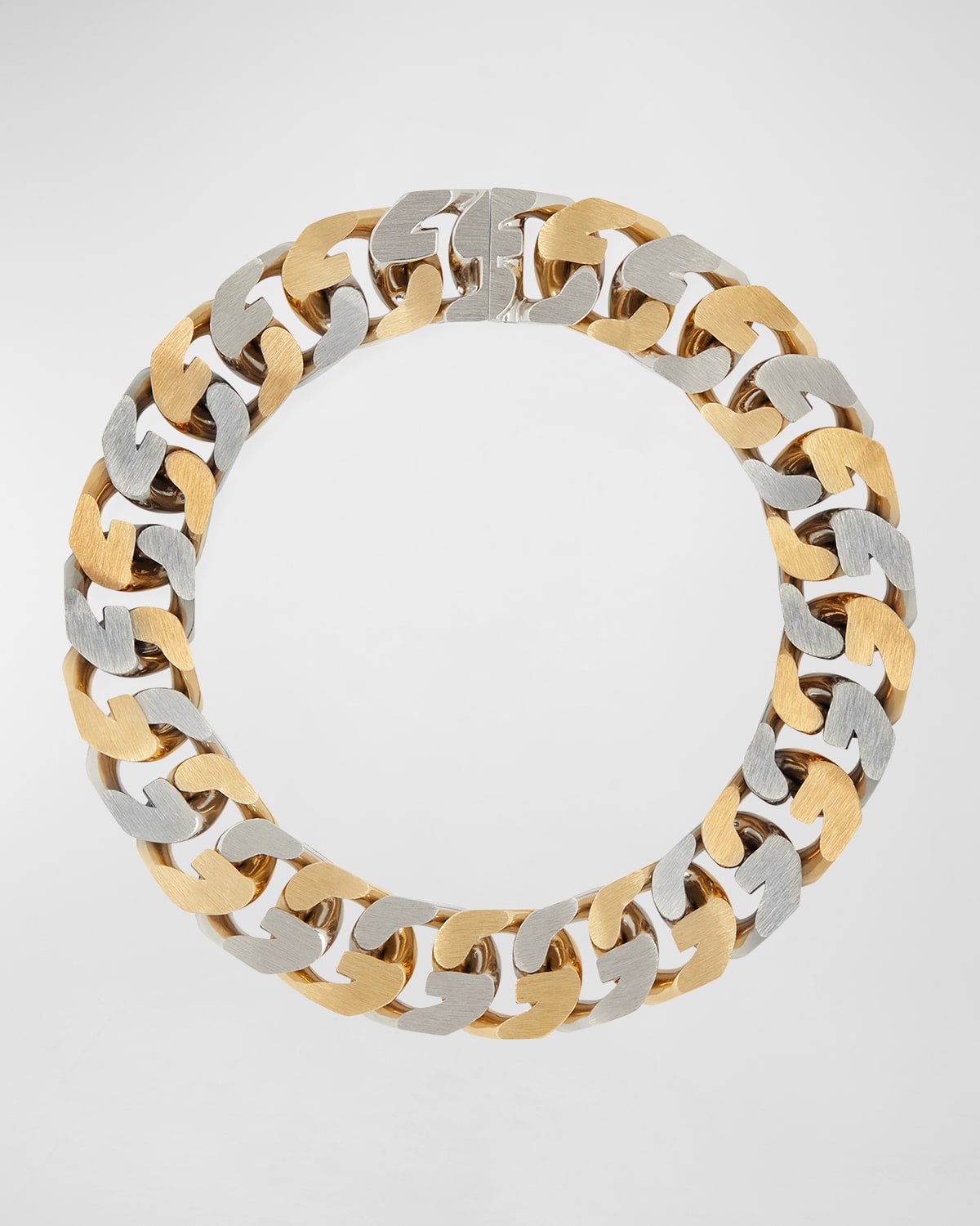 Men's Two-Tone G-Chain Necklace, 18"L