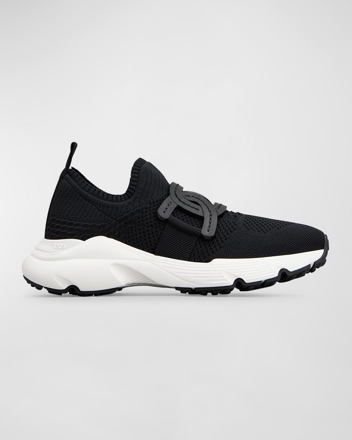 Tod's Kate Stretch Knit Trainer Sneakers In Black