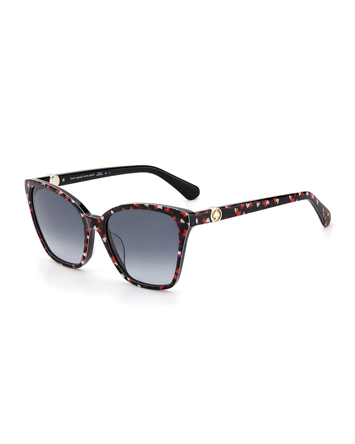 Kate Spade Amiya Acetate Cat-eye Sunglasses In Red / Black