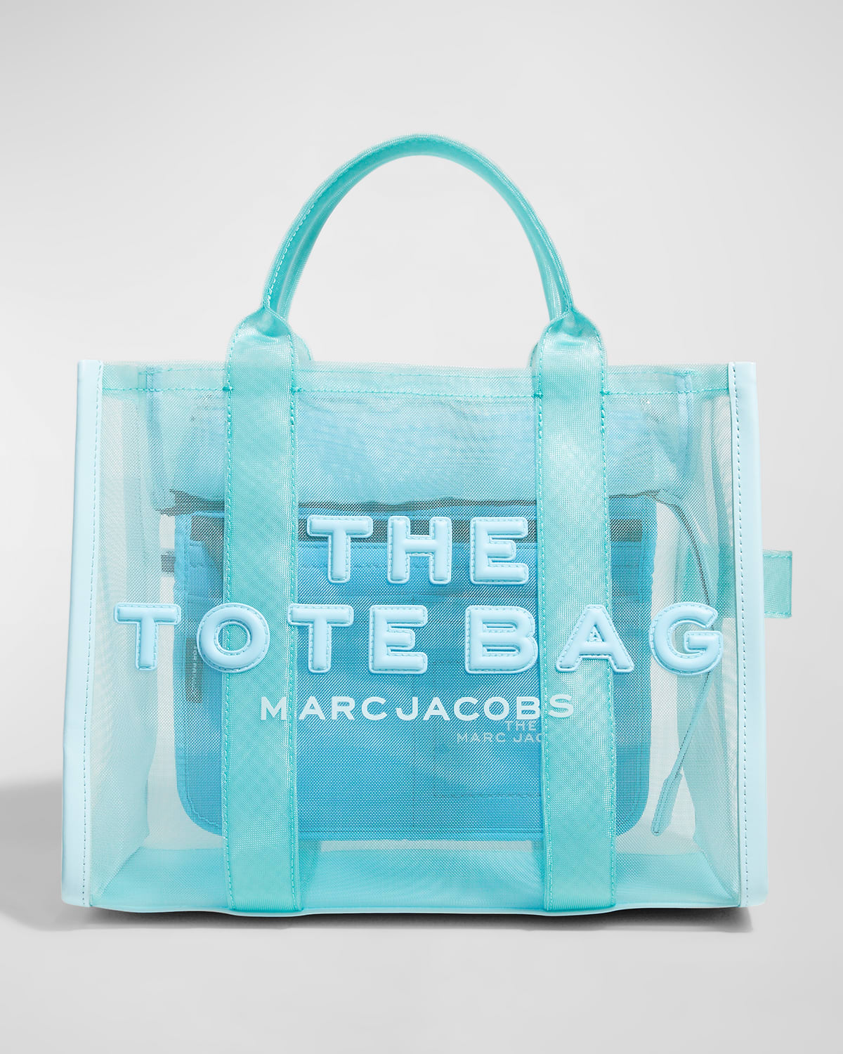 The Marc Jacobs The Mesh Small Traveler Tote Bag In Pale Blue