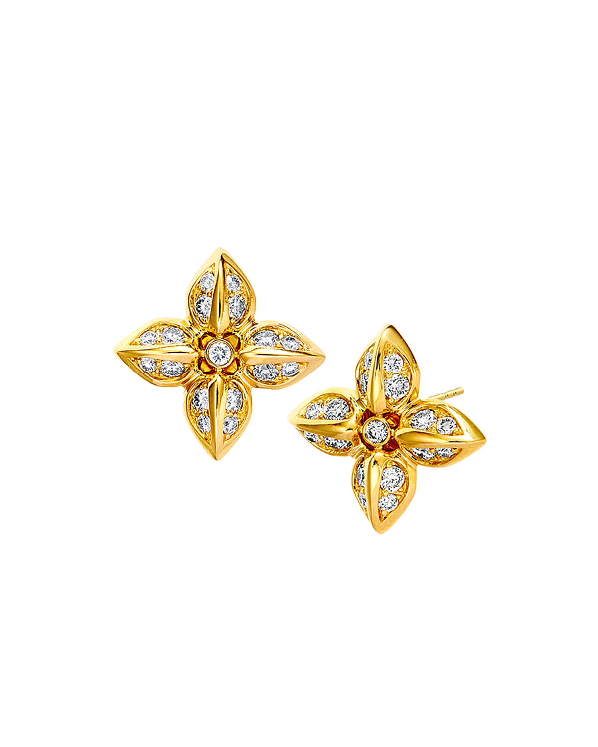 Syna Mogul 18k Gold Flower Stud Earrings