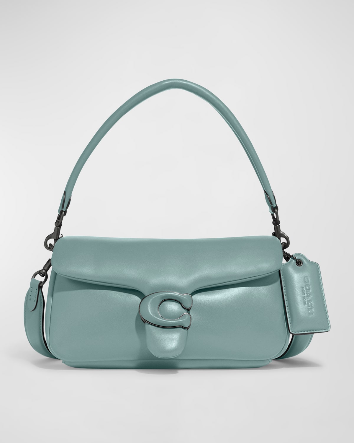 Coach Pillow Tabby 26 Leather Shoulder Bag In Aqua