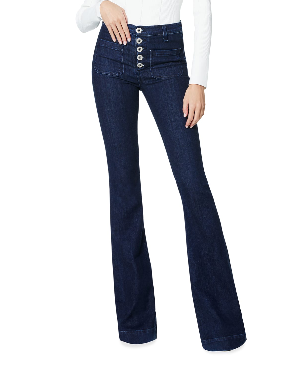 Ramy Brook Cindy High-Rise Flared Jeans