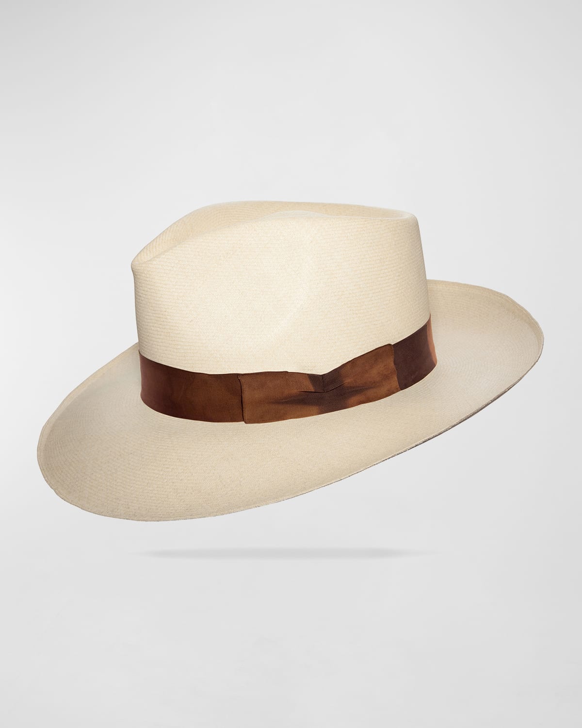 Shop Worth & Worth By Orlando Palacios Men's Casablanca Montecristi Panama Straw Hat In Weather Refined Band