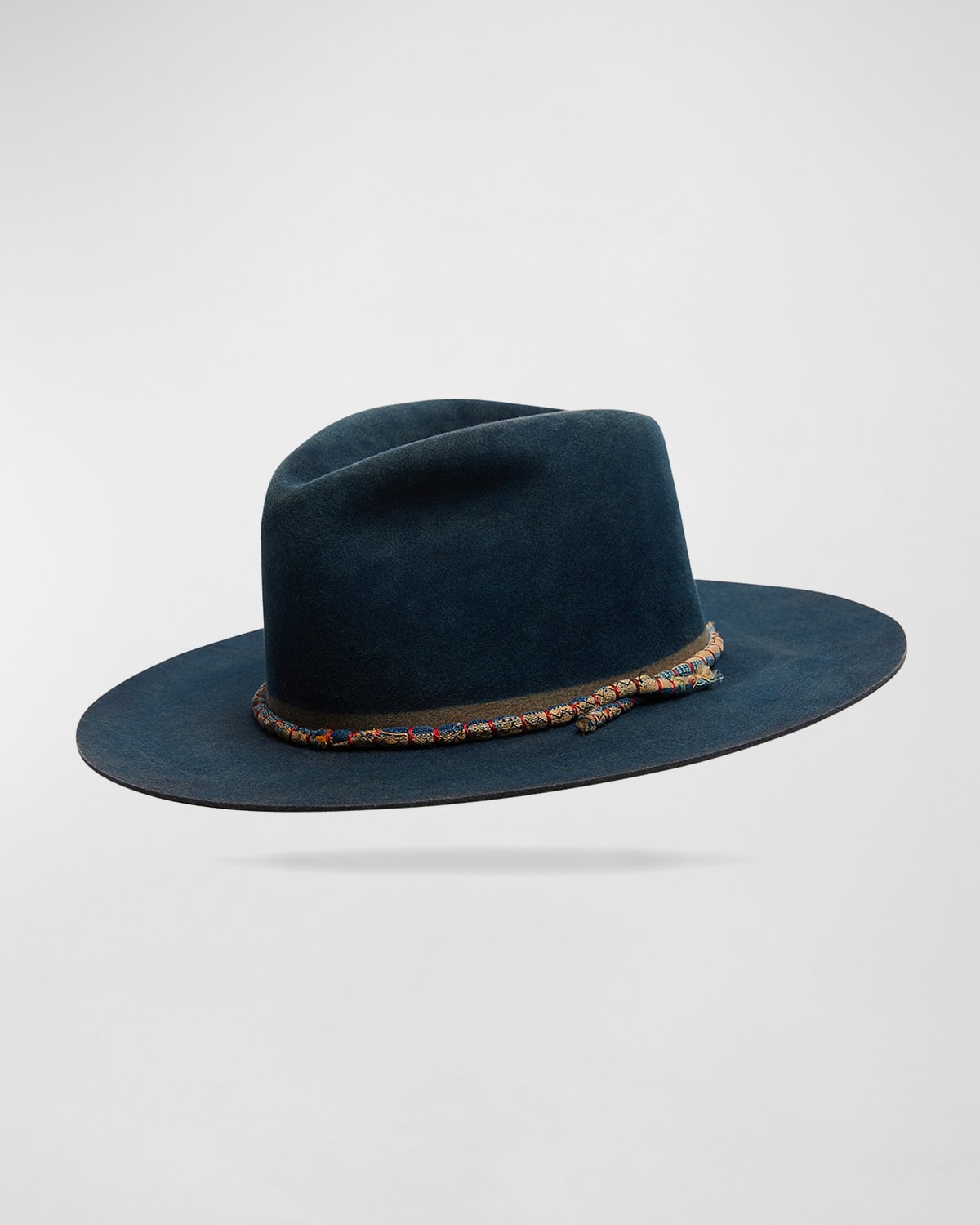 Men's Hand-Dyed Beaver Felt Fedora Hat