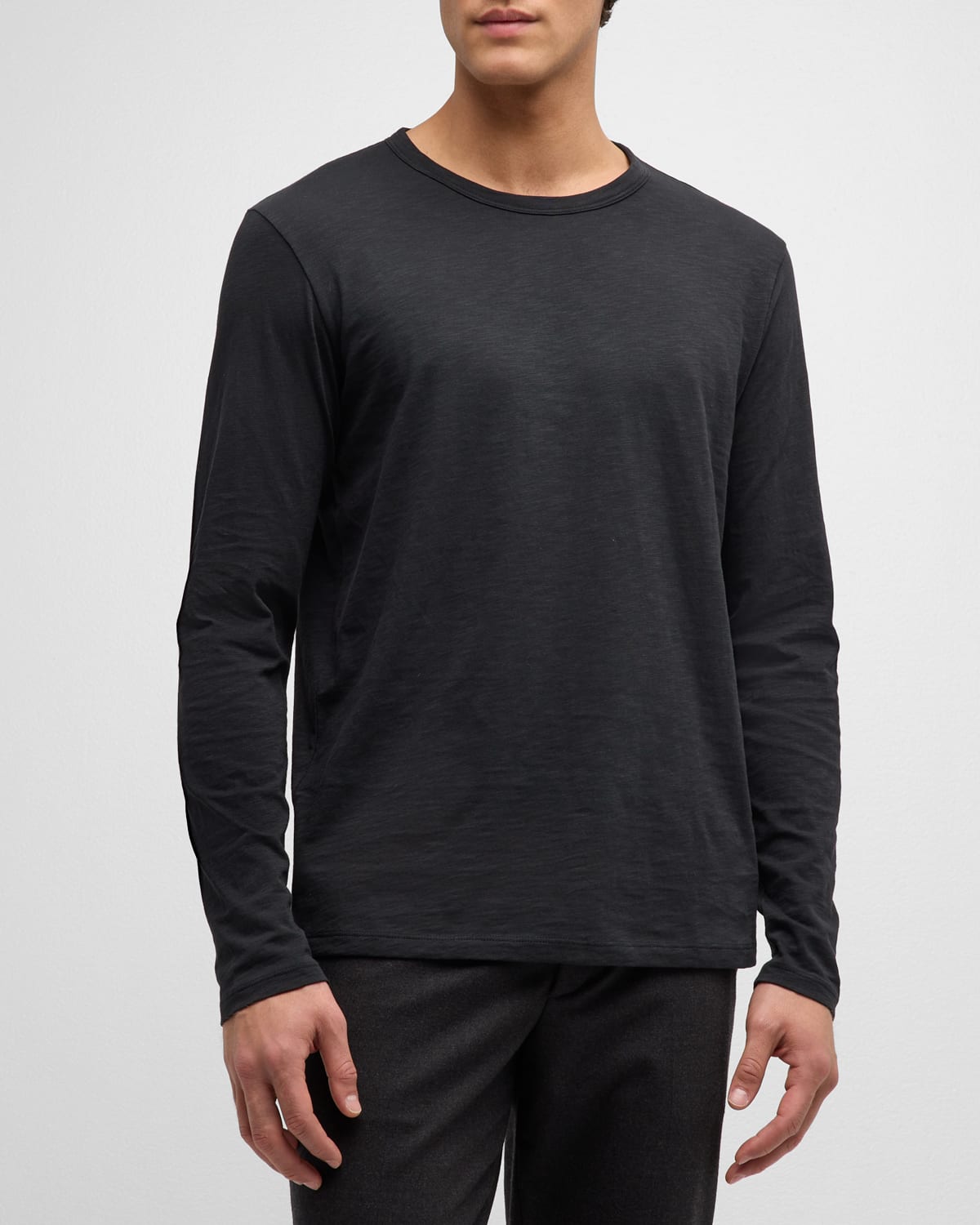 Shop Theory Men's Cosmos Essential Long-sleeve T-shirt In Black