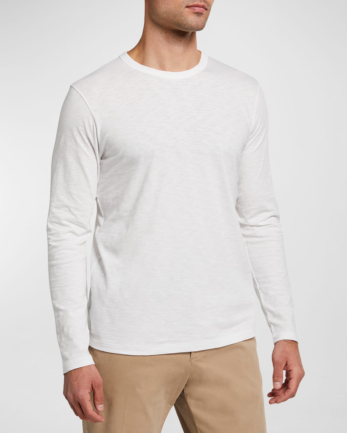 Theory Essential Anemone Long Sleeve T-shirt In White