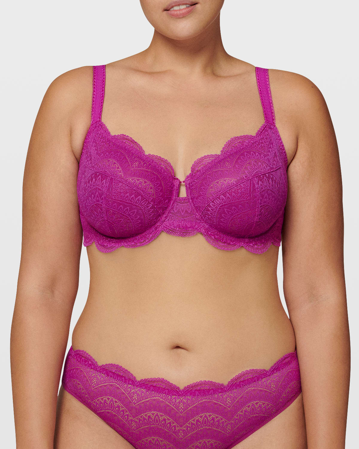 Simone Perele Karma Full Cup Support Lace Bra In Bougainvillea