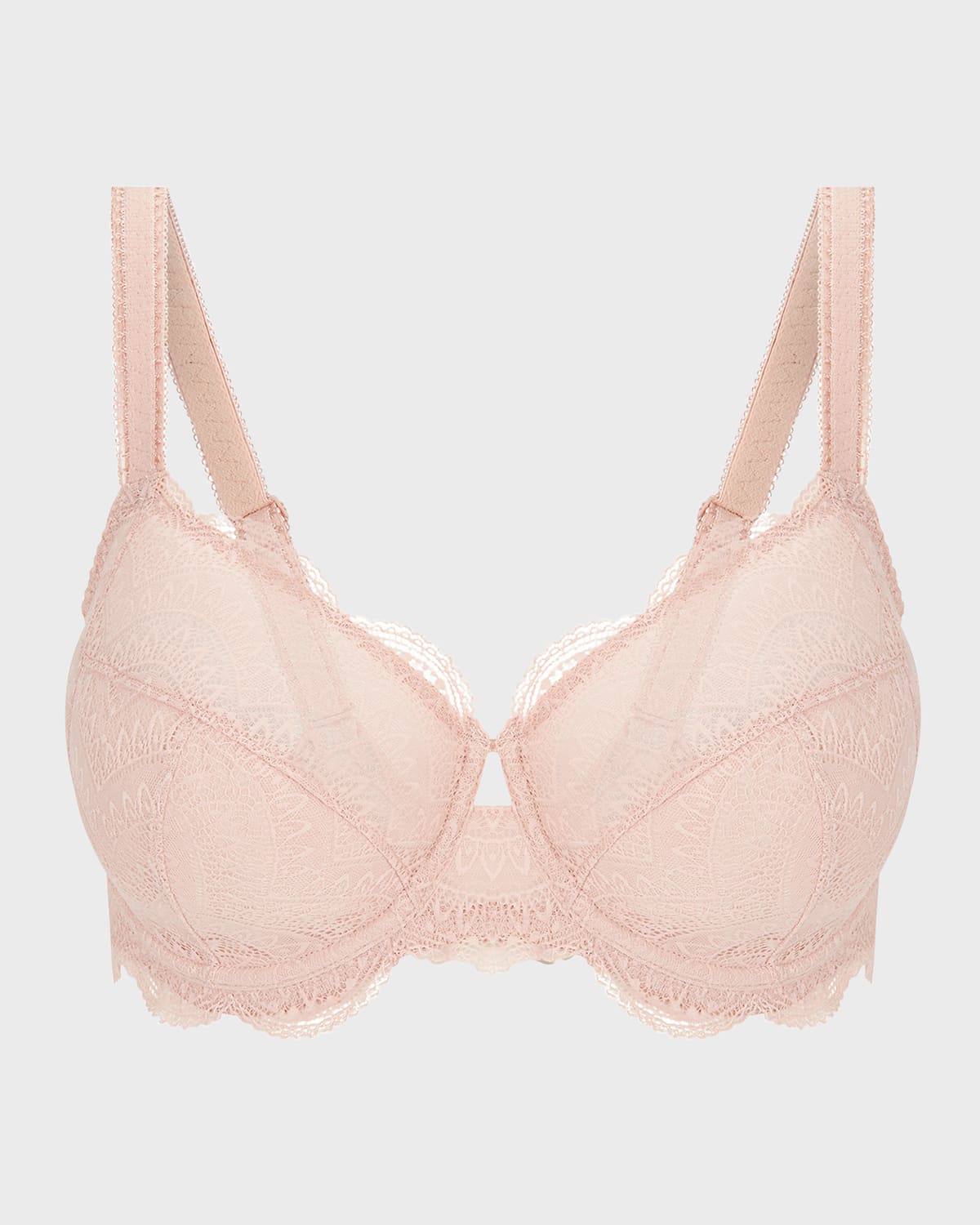 Simone Perele Karma Full Cup Support Lace Bra In Peau Rose