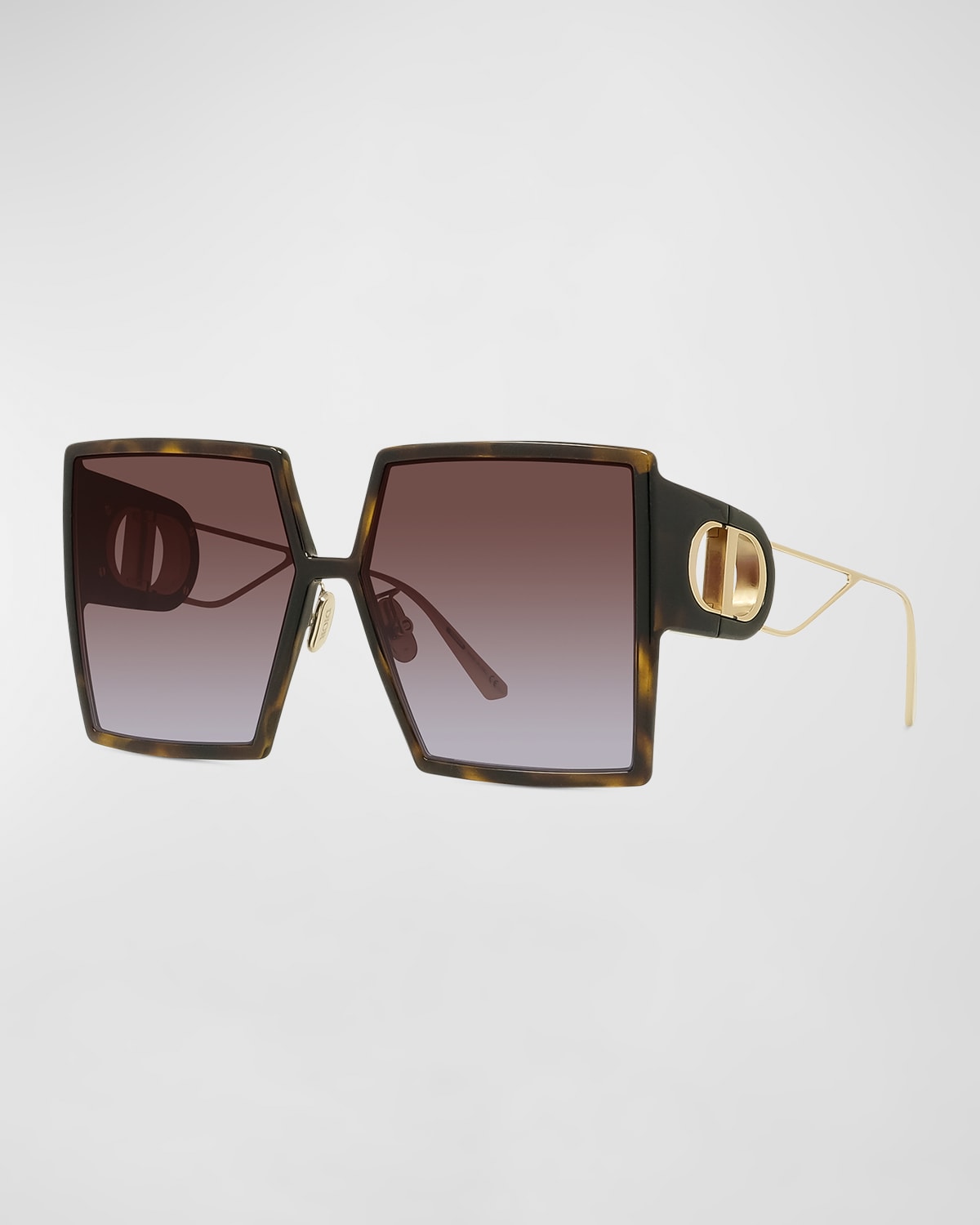 DIOR OVERSIZED SQUARE ACETATE/METAL SUNGLASSES